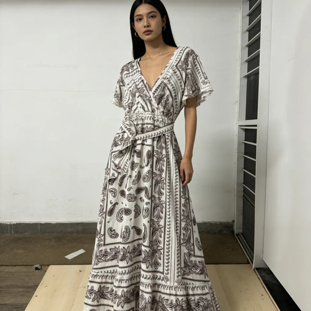 Robe cheville long 